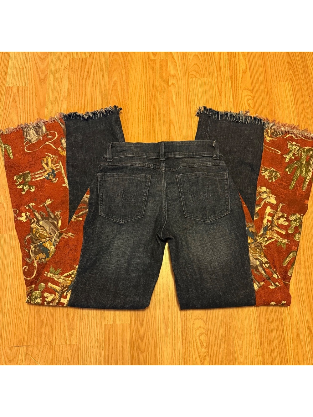 Custom Wideleg Jeans Western Wranglers Handmade size 1 x 33 - Picture 9 of 10
